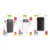 Powerbank Dudao K1Pro 20000mAh 15W su 4 integruotais kabeliais, juodas