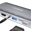 Laptop Dock DUDAO A15PRO 11-in-1 laidinis USB 3.2 Gen 1 Type-A Type-C pilka