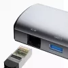 Laptop Dock DUDAO A15PRO 11-in-1 laidinis USB 3.2 Gen 1 Type-A Type-C pilka