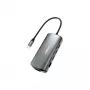 Laptop Dock DUDAO A15PRO 11-in-1 laidinis USB 3.2 Gen 1 Type-A Type-C pilka