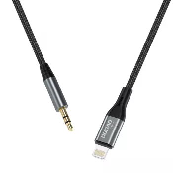 Garso kabelis DUDAO L11PRO Lightning – 3,5 mm mini jack, 1 m, pilkas