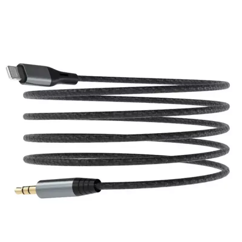 Garso kabelis DUDAO L11PRO Lightning – 3,5 mm mini jack, 1 m, pilkas