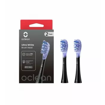 Šepetėlių galvutės Oclean UW02 2 vnt. Juodos Itin minkštos