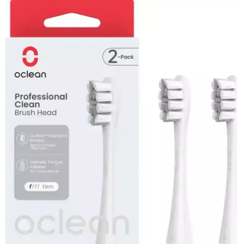 Pakeičiamos dantų šepetėlio galvutės OCLEAN P1C10 pilka, 2 vnt.