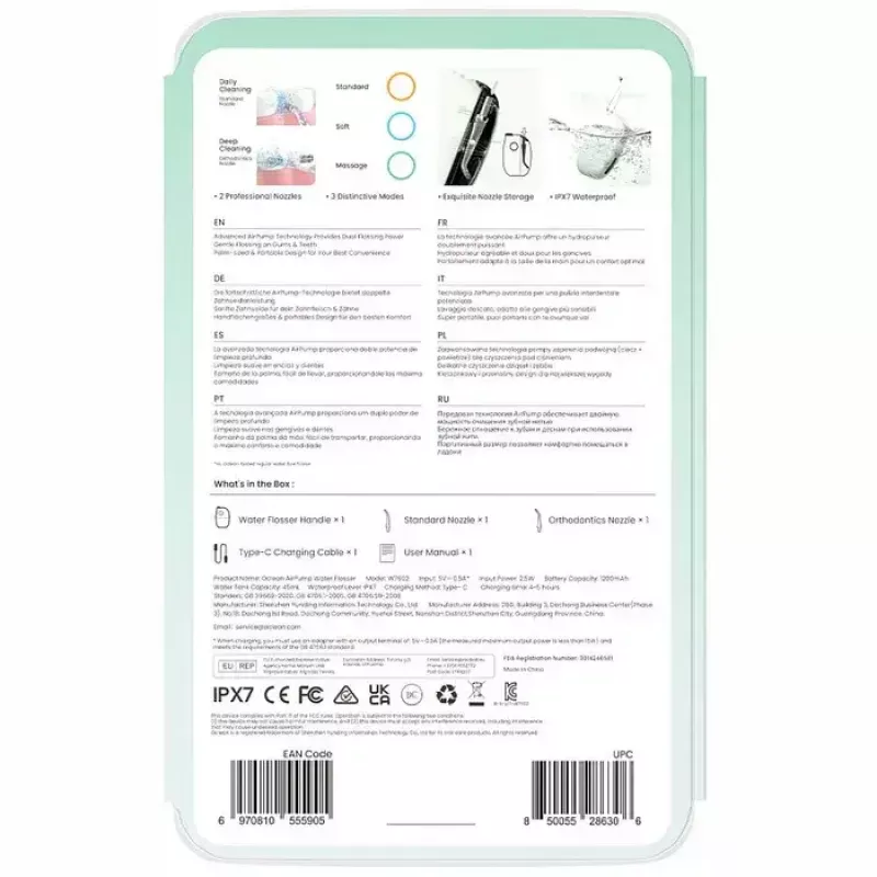 Oclean A10 oralinis irigatorius, žalias