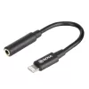 Mobiliojo telefono kabelis BOYA BY-K3 juodas 3.5mm Lightning