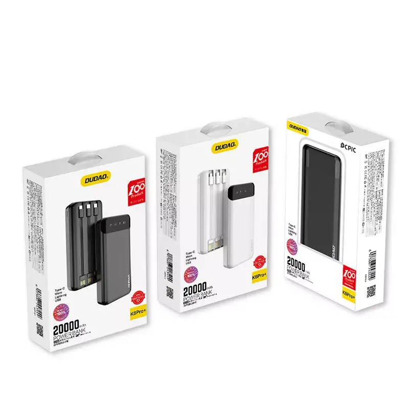 Nešiojamas maitinimo bankas DUDAO K6Pro+ 20000 mAh