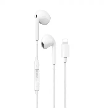 Į ausį įdedamos ausinės Dudao X14PROL-W1 su Lightning jungtimi, baltos