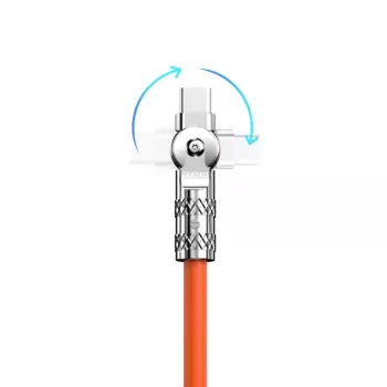 USB–Lightning laidas Dudao L24AL — 1 m, USB‑A į Lightning, oranžinis