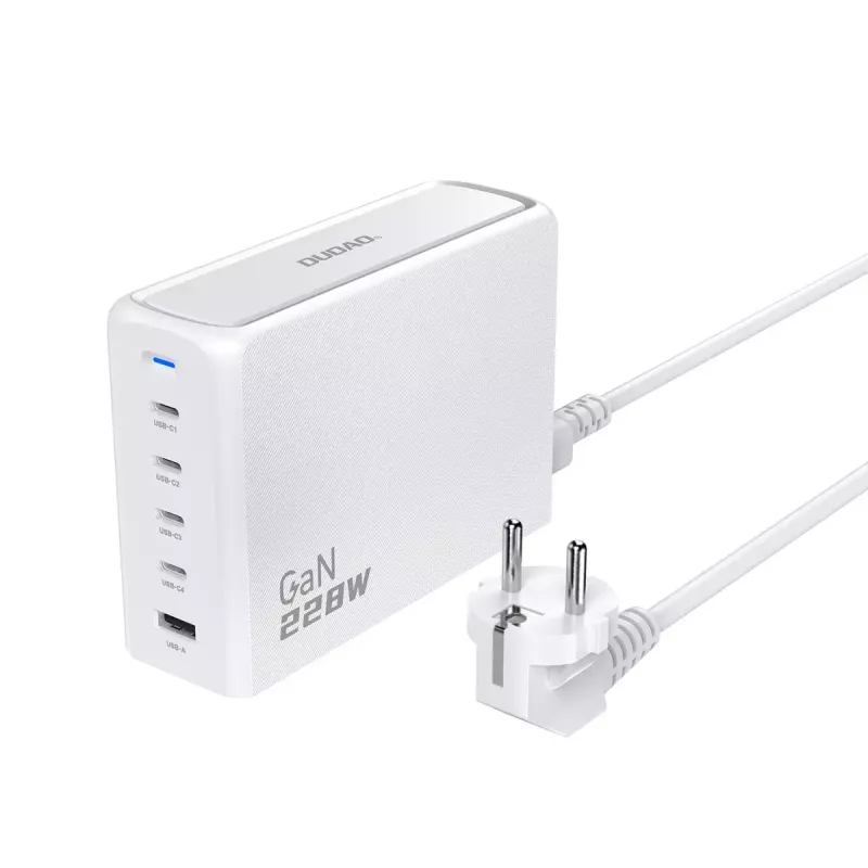 Įkroviklis DUDAO A228EU 228W GaN 4xUSB-C 1xUSB-A
