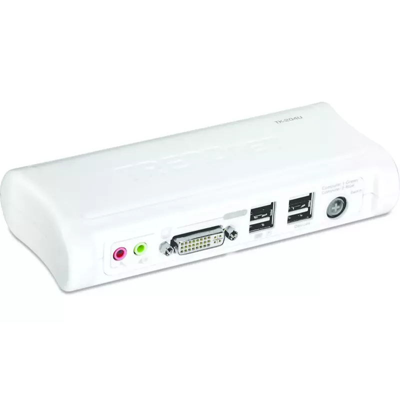 KVM jungiklis Trendnet TK-204UK 2 prievadų DVI USB su garsu