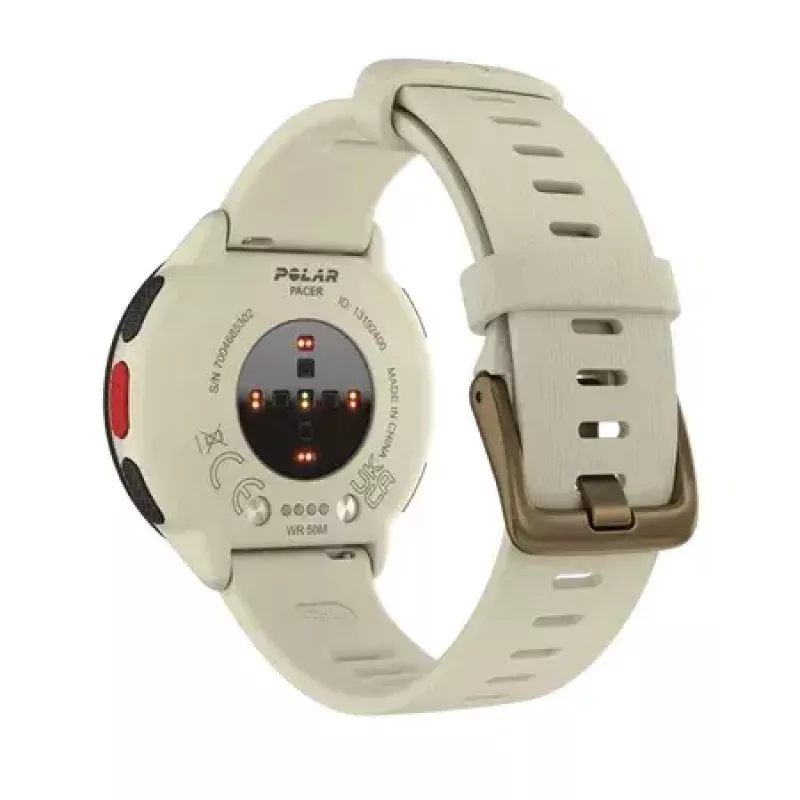 GPS laikrodis bėgimui Polar Pacer baltas