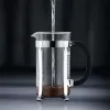 Prancūziškas presas BODUM Chambord 8 puodelių, juodas rėmas su chromu ir stiklinė kolba