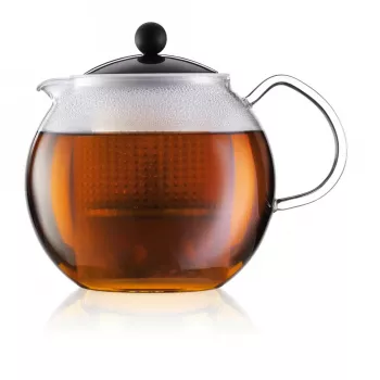 Arbatinukas BODUM Assam Single 500 ml – juoda rankena, permatomas stiklas