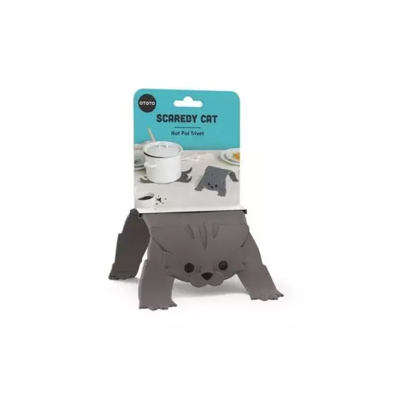 Padėklas po karštais indais Ototo Design Scaredy Cat silikoninis 139,7x266,7x5,08 mm