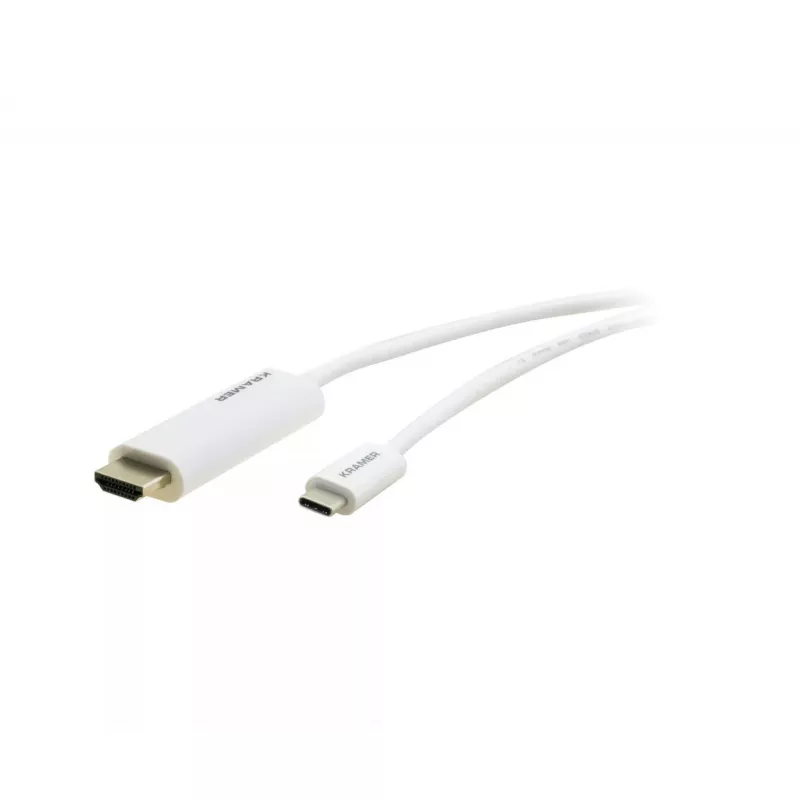 Vaizdo kabelio adapteris Kramer Electronics C-USBC/HM10 3m USB Type-C HDMI baltas
