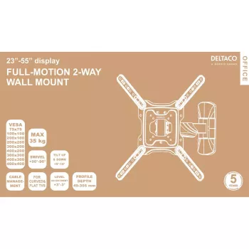 TV laikiklis Deltaco ARM-0256 139,7 cm (55 col.) juodas