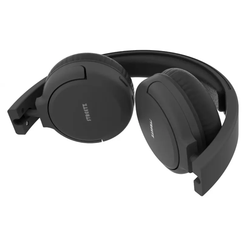 Ausinės Streetz BT210-BLK, Bluetooth 5.3 / 3,5 mm, apgaubiančios, juodos