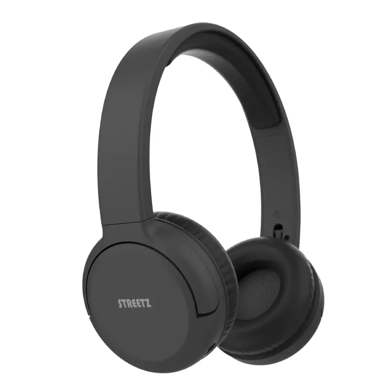 Ausinės Streetz BT210-BLK, Bluetooth 5.3 / 3,5 mm, apgaubiančios, juodos