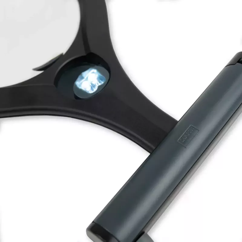 Rankinis didinamasis stiklas Carson LumiCraft 2x, LED, baterijinis, juodas, 135×23×226 mm