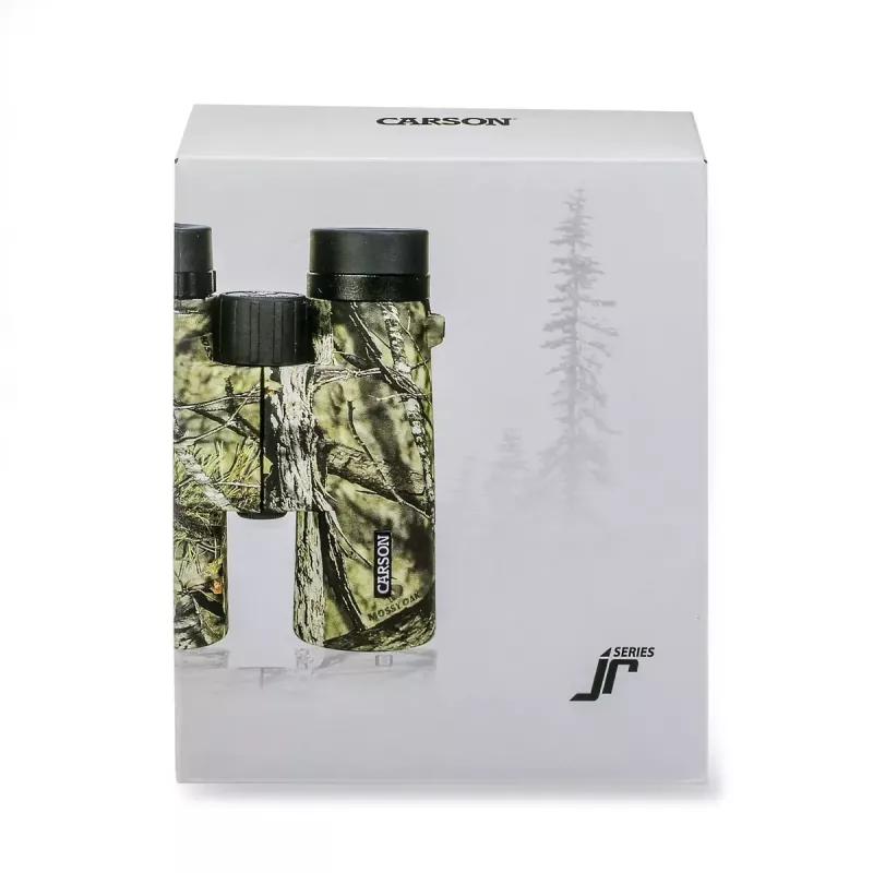 Žiūronai Carson JR 10x42 BAK-4 Roof, kompaktiškas kamufliažinis korpusas, 127×50.8×160 mm