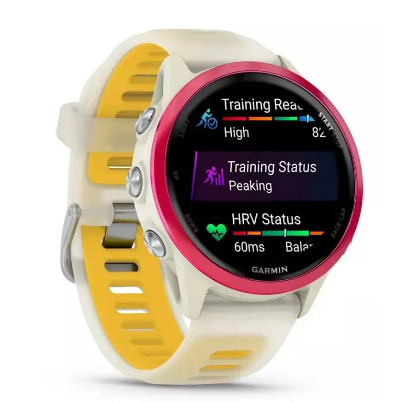 Sportinis išmanusis laikrodis GARMIN Forerunner 570 42 mm, 1,2 colio AMOLED 390×390, GPS, Wi‑Fi, 8 GB, 42 g, silikoninis dirželis