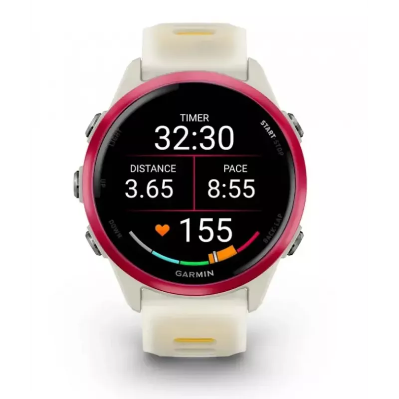 Sportinis išmanusis laikrodis GARMIN Forerunner 570 42 mm, 1,2 colio AMOLED 390×390, GPS, Wi‑Fi, 8 GB, 42 g, silikoninis dirželis