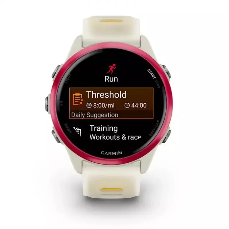 Sportinis išmanusis laikrodis GARMIN Forerunner 570 42 mm, 1,2 colio AMOLED 390×390, GPS, Wi‑Fi, 8 GB, 42 g, silikoninis dirželis