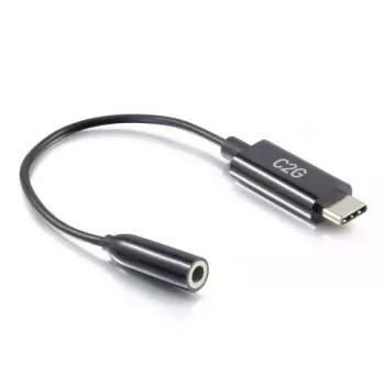C2G 54426 USB-C iki 3,5 mm adapteris, juodas, 0,09 m