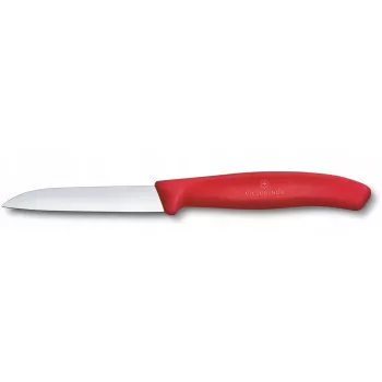 Virtuvinis peilis Victorinox Swiss Classic 8 cm daržovių peilis, raudona rankena