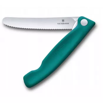Virtuvinis peilis Victorinox Swiss Classic sulankstomas daržovių peilis žalias 6.78
