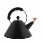 Virdulys ant viryklės ALESSI 9093 BB juodas – švilpukas, nerūdijantis plienas, 2,2 L