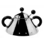Cukrinė Alessi 9097 B nerūdijantis plienas aukštis 80 mm skersmuo 10,5 cm juoda ir nerūdijantis plienas