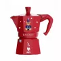 Kavos virimo aparatas BIALETTI Moka Express 3 puodeliams (150 ml) Raudonas, skirtas viryklei