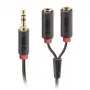 SBS Audio 3,5 mm lizdo skirstytuvas stereo garso kabelis 20 cm