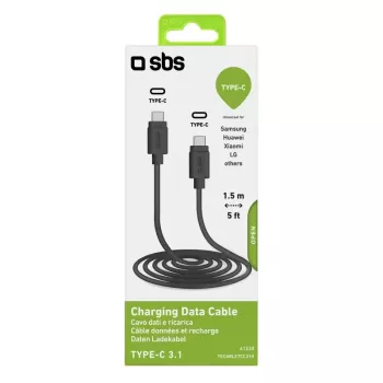 Duomenų ir įkrovimo laidas SBS TECABLETCC31K USB-C 1,5 m USB 3.2 Gen 1