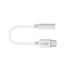 Mobiliojo telefono laidas SBS TEINTJACKTYCFMW Baltas 0.09m 3.5mm USB C
