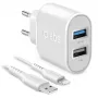 Sieninis įkroviklis SBS TEKITTR2ULH2189A 1×USB 2.0 balta