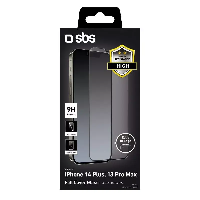 Apsauginis stiklas SBS TESCRFCIP1367K iPhone 13 Pro Max ir iPhone 14 Plus, skaidrus, atsparus įbrėžimams ir smūgiams