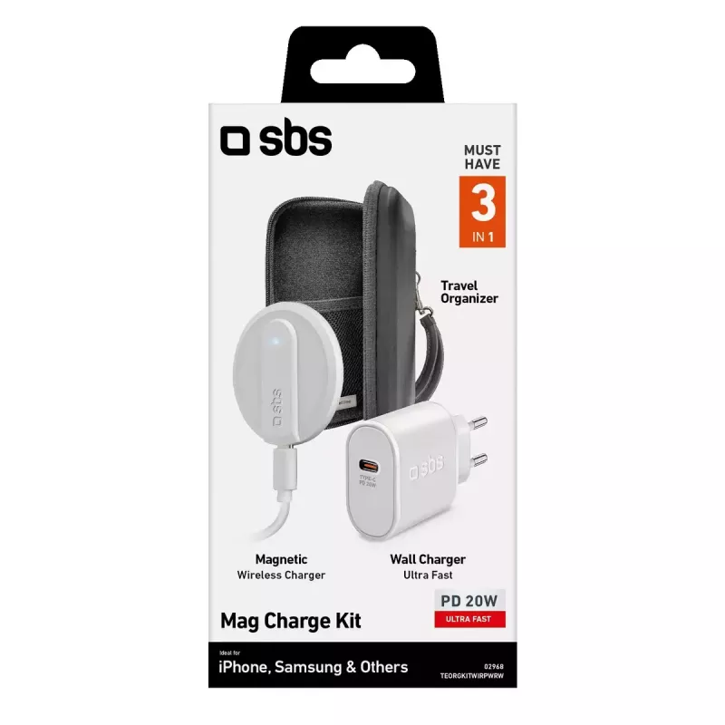Nešiojamas įkroviklis SBS Always on Charge KIT 10000mAh
