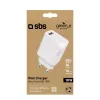 Sieninis įkroviklis SBS GRETR1USB18W Universal White AC greitasis įkrovimas 18W