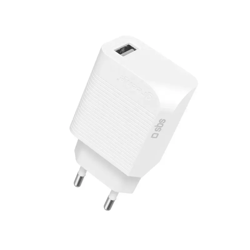 Sieninis įkroviklis SBS GRETR1USB18W Universal White AC greitasis įkrovimas 18W