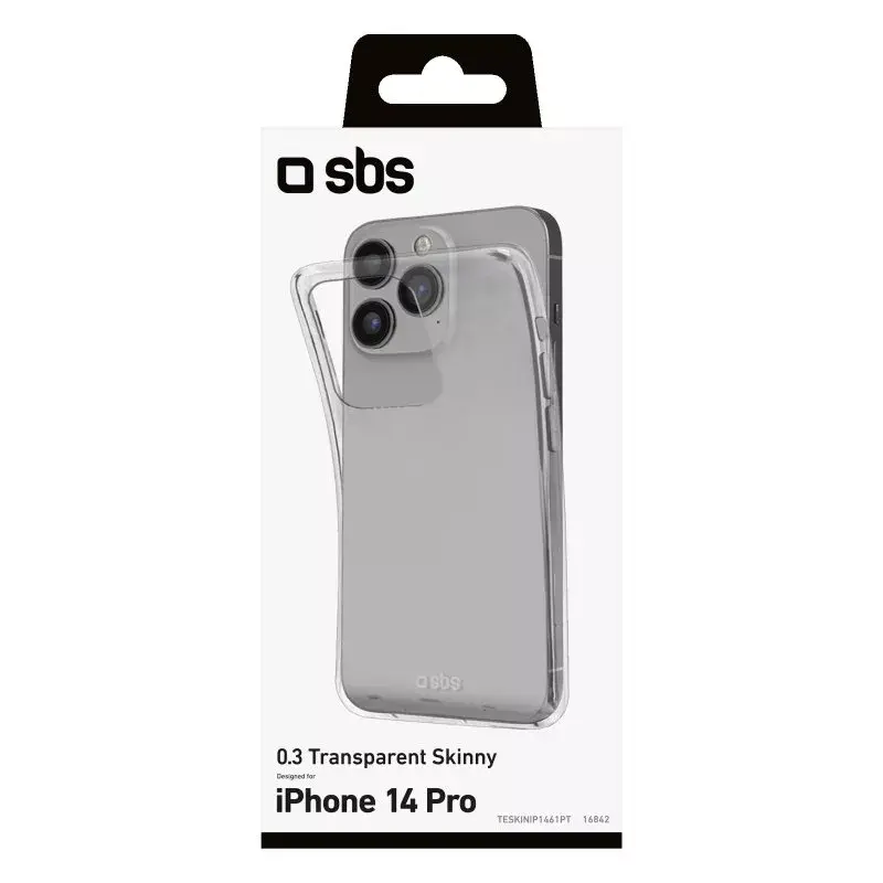 Dangtelis SBS TESKINIP1461PT, skirtas iPhone 14 Pro, 15,5 cm, permatomas
