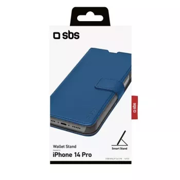Dėklas su kortelių laikikliu SBS TEBKWALIP1461PB, iPhone 14 Pro, 15,5 cm, mėlynas