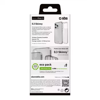 SBS TESKINIP1561PT permatomas dėklas iPhone 15 Pro 15,5 cm