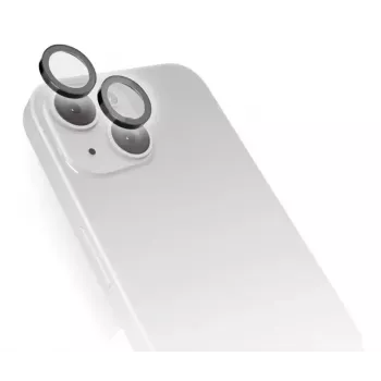 SBS TESINCAMGLIP15P Juodas stiklinis objektyvo apsauginis stiklas su silikoniniu rėmeliu, skirtas iPhone 15 Pro / 15 Pro Max