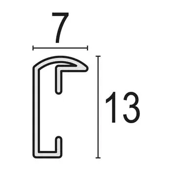 Vieno paveikslėlio rėmelis ZEP AL1S2 Aliuminis Sidabrinis 137x187 mm