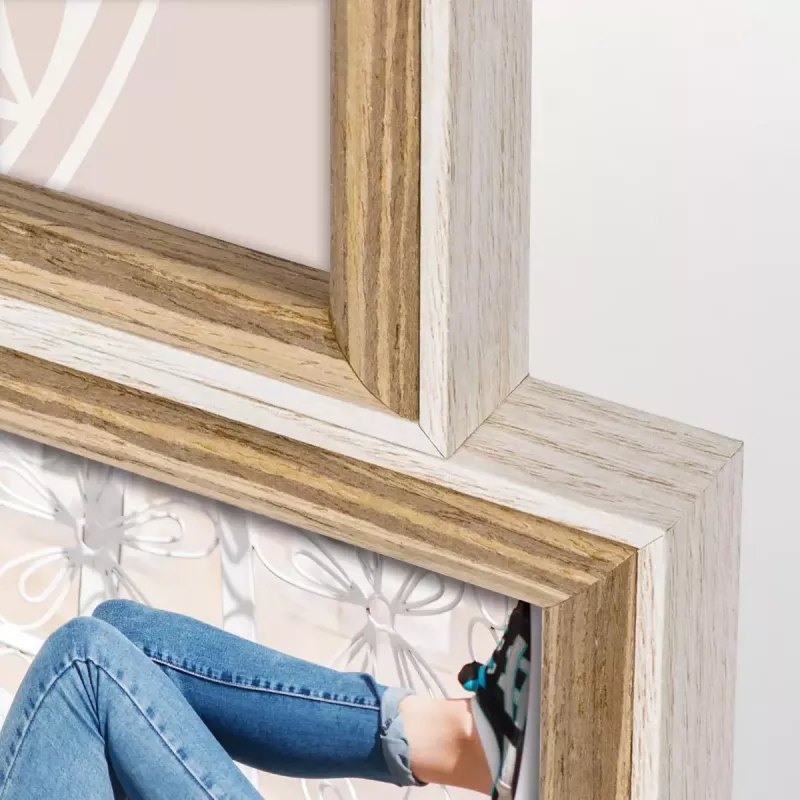 Nuotraukų rėmelių rinkinys ZEP Kriss 4Q Wood Brown White 310x340 mm