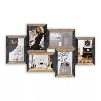 Nuotraukų rėmeliai ZEP Vercelli juodi rudi MDF 535x320 mm, 6 vnt.