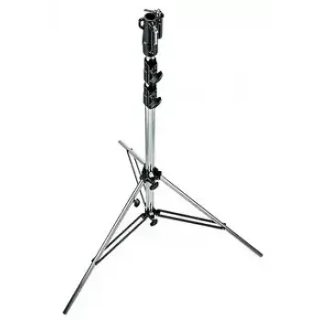 Trikojė koja Manfrotto 126CSU – viena koja, maks. apkrova 40 kg, maks. aukštis 3,33 m, svoris 8,3 kg, sidabrinė